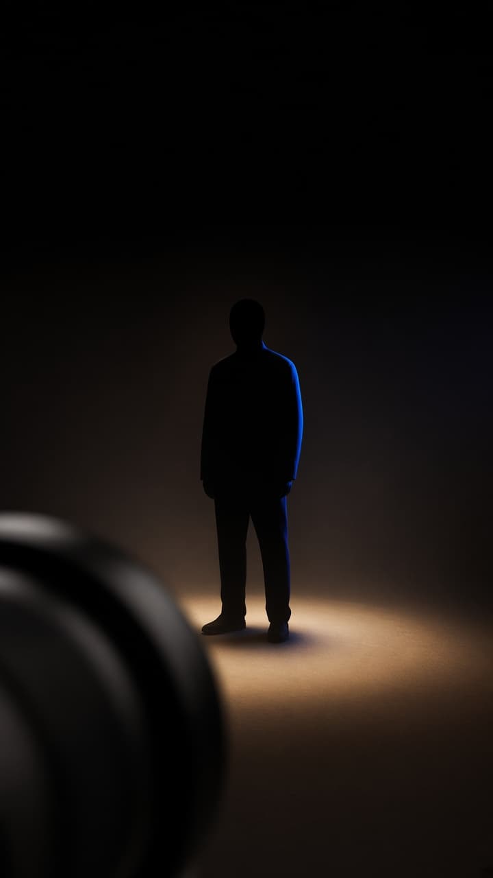 تكوين مؤقت رأسي لبيئة تصوير وإضاءة، وليس عملاً من معرض كاسبر.